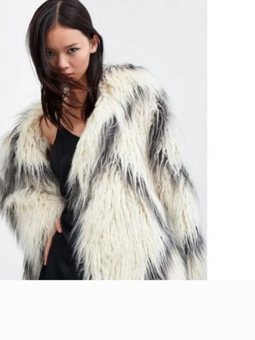 Zara  Mongolian Faux Fur  Shaggy Jacket, NWT, M